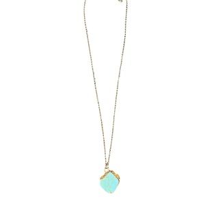 Turquoise crystal necklace